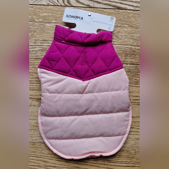 Dog Two Tone Pink Puffer Jacket Size Small NWT - Picture 1 of 4